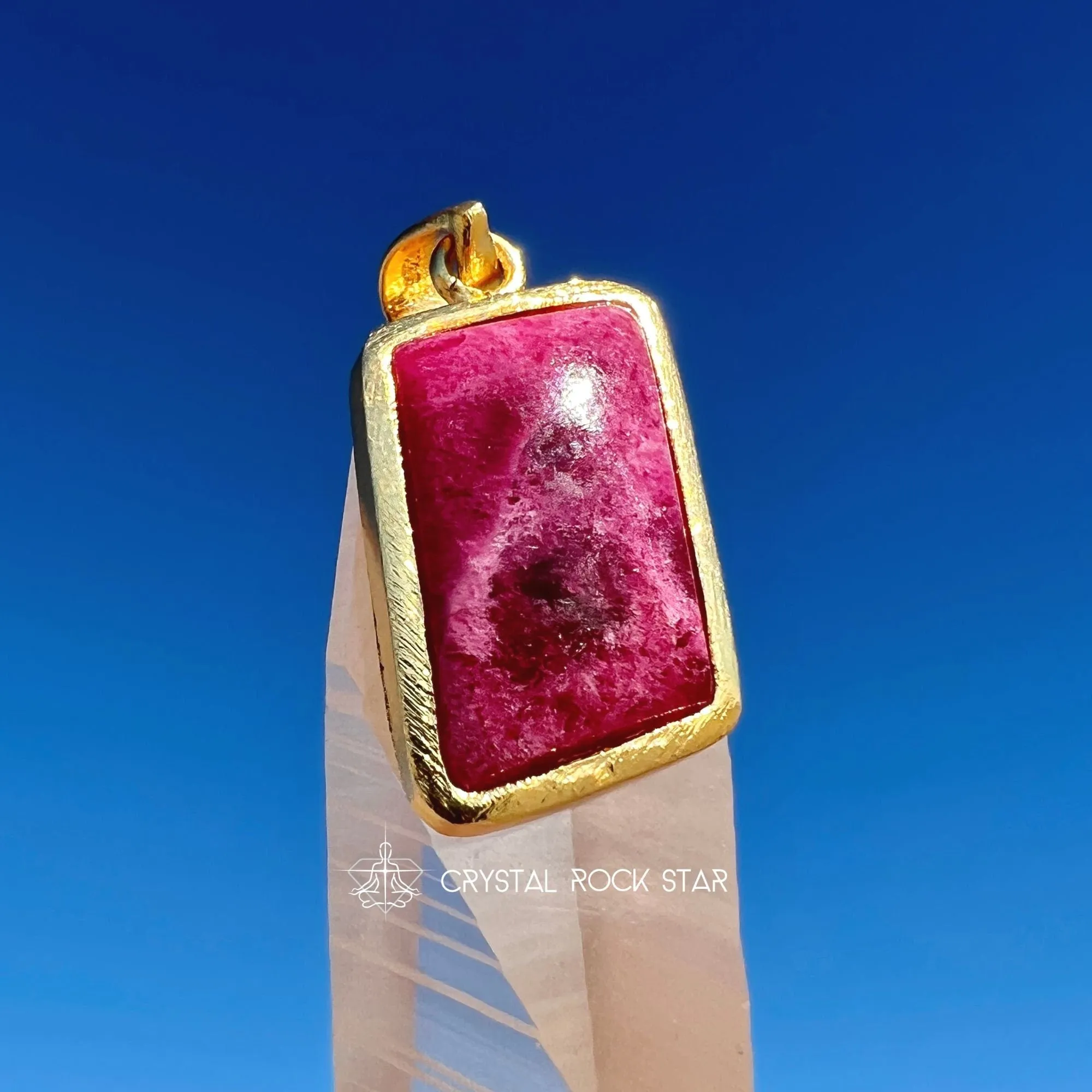 Rare Tugtupite Color Change Crystal Pendant