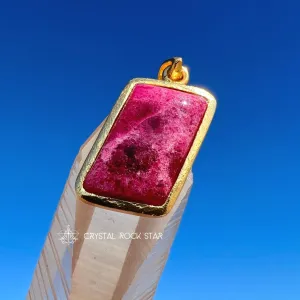 Rare Tugtupite Color Change Crystal Pendant