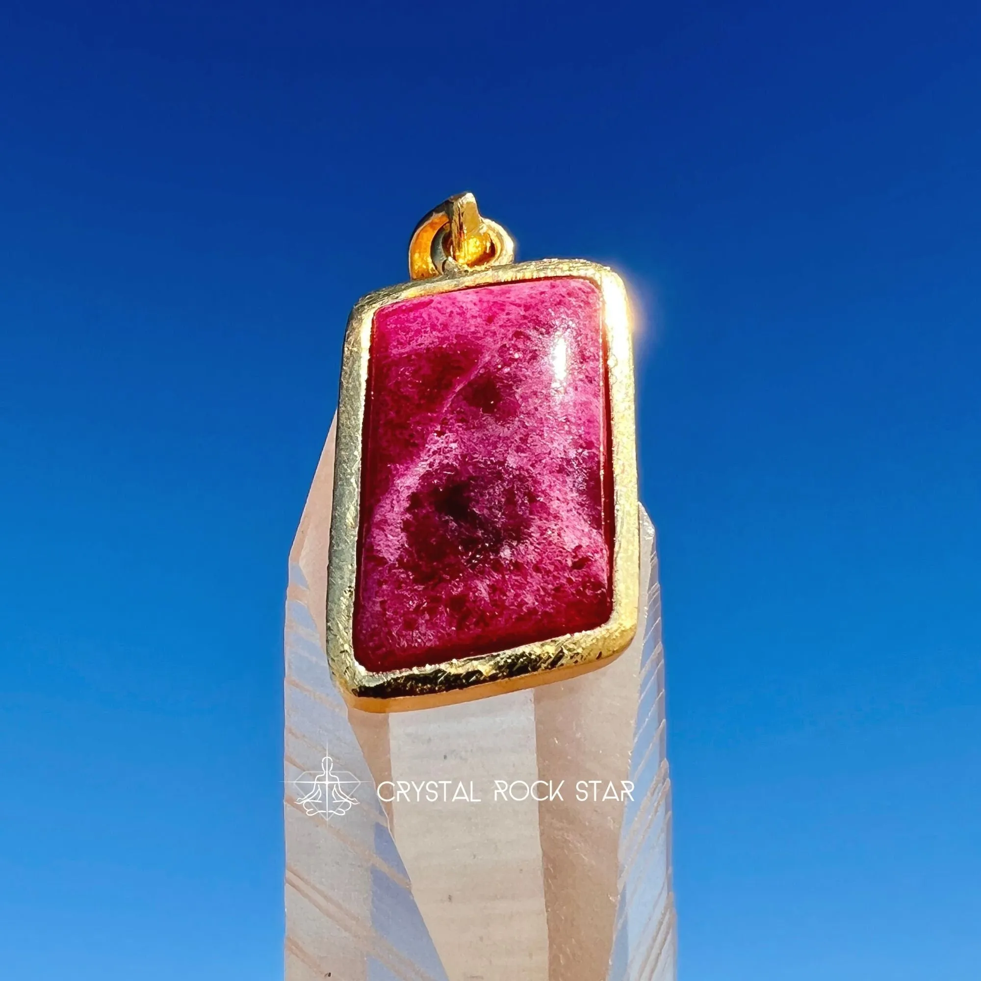 Rare Tugtupite Color Change Crystal Pendant