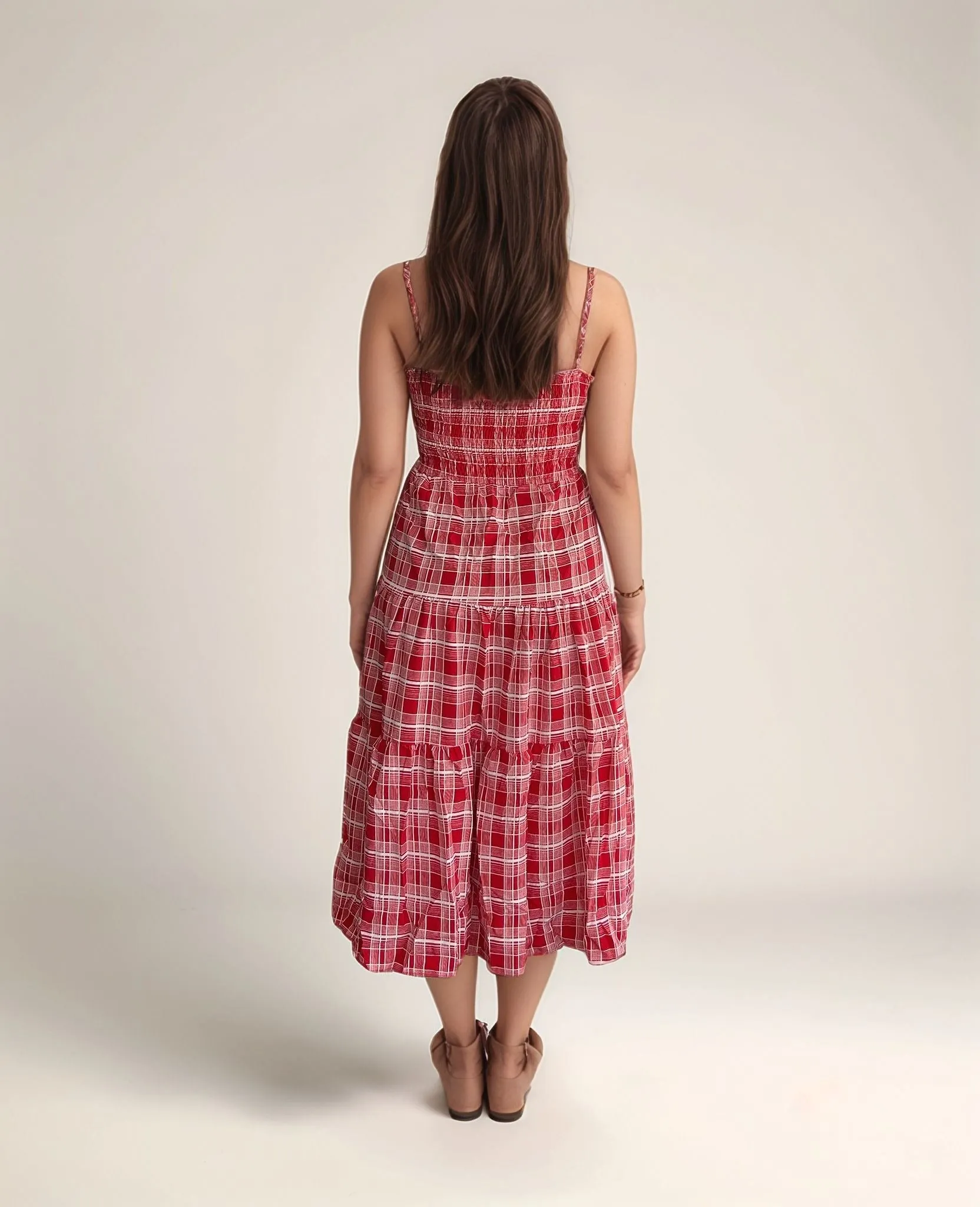 Red Checkered Dress