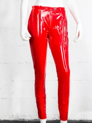 Red PVC Pants
