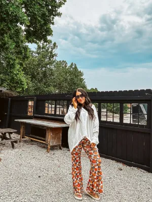 Retro Check Hippie Flare