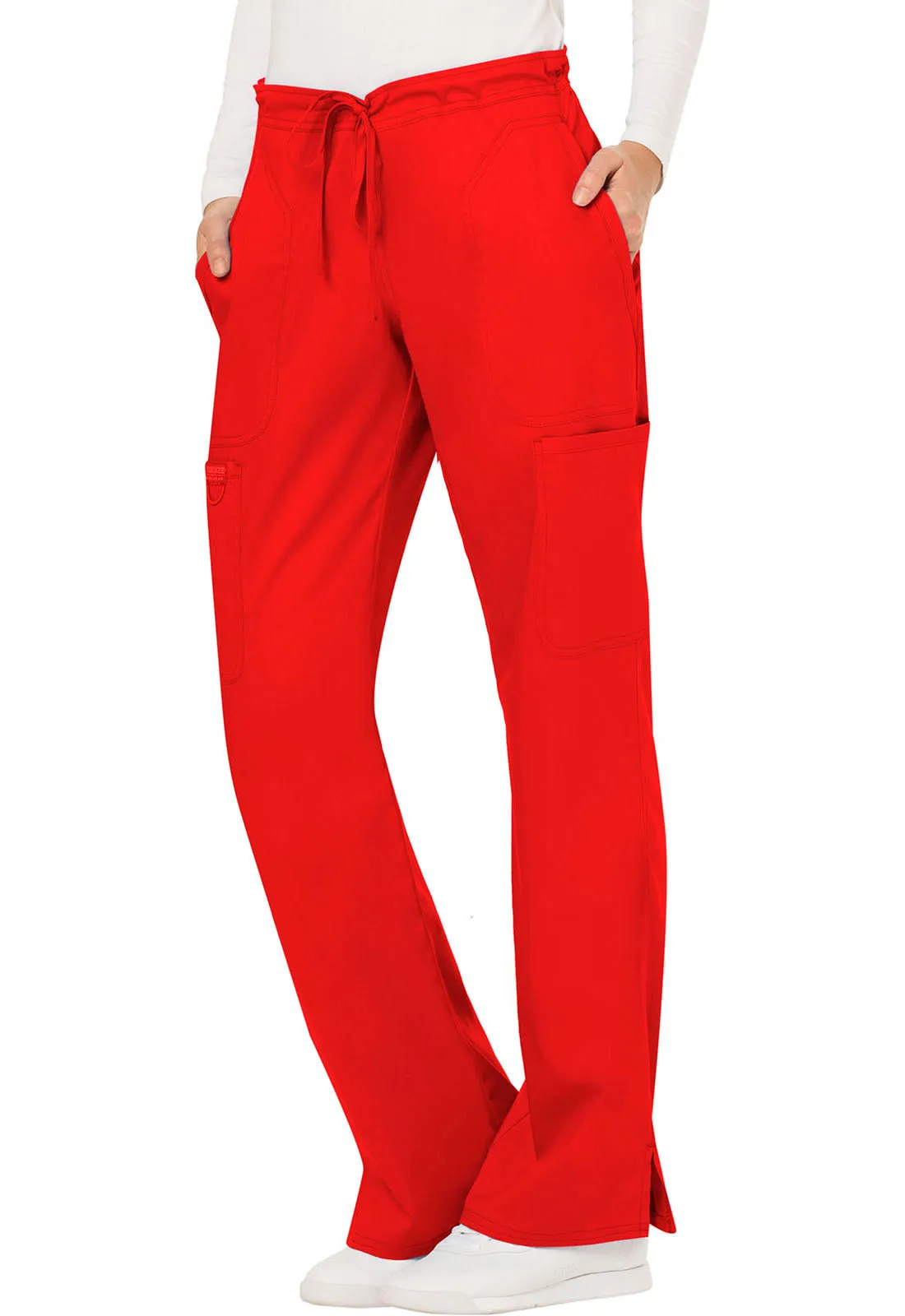 Revolution WW120 Mid Rise Moderate Flare Drawstring Pants Red