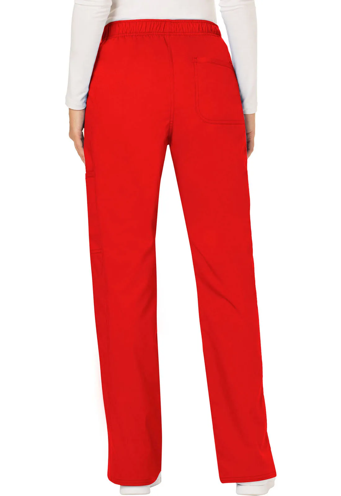 Revolution WW120 Mid Rise Moderate Flare Drawstring Pants Red