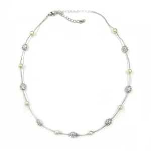 RHODIUM CREAM NECKLACE  #HNN5597_RHOD-CRM (GA4)