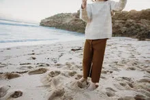 Rib Flare Pants - Moss