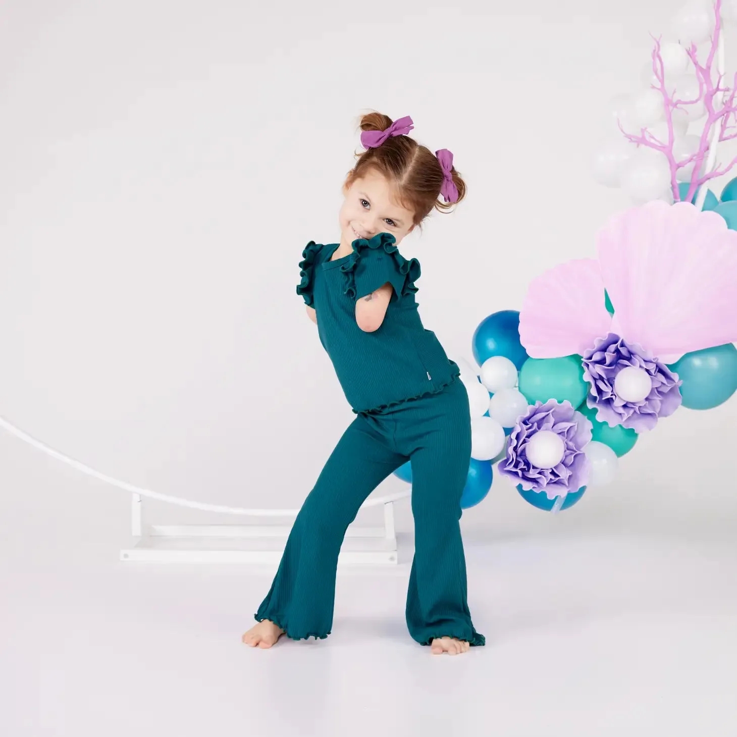 RIB-KNIT FLARES