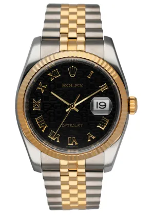 Rolex Datejust 116233 Anniversary Dial Men's Watch Box & Papers