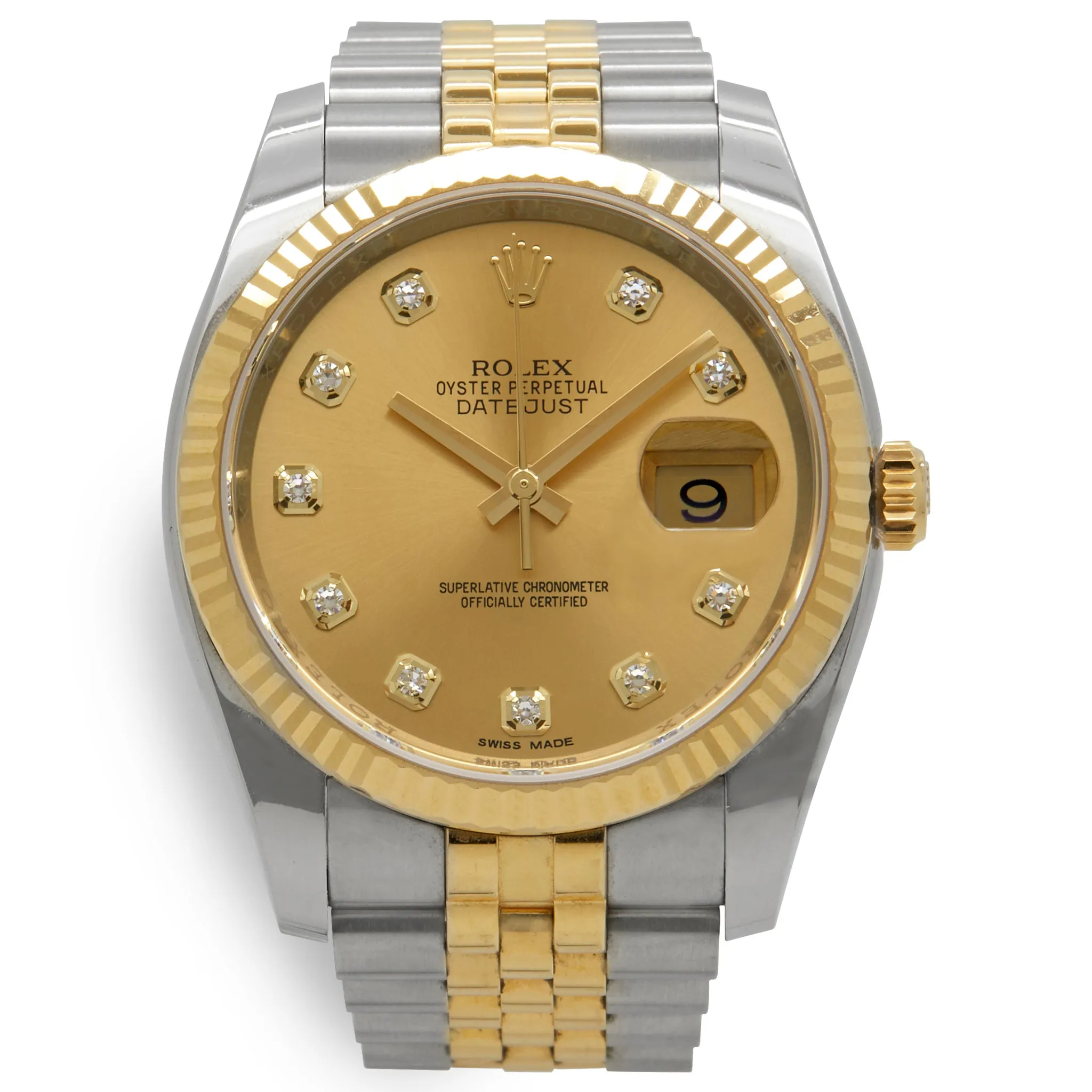 Rolex Datejust 116233 diam dial Jub Champagne Dial Automatic Watch