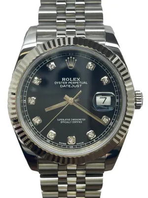 Rolex Datejust 41 126334 Black Diamond Dial Automatic Men's Watch