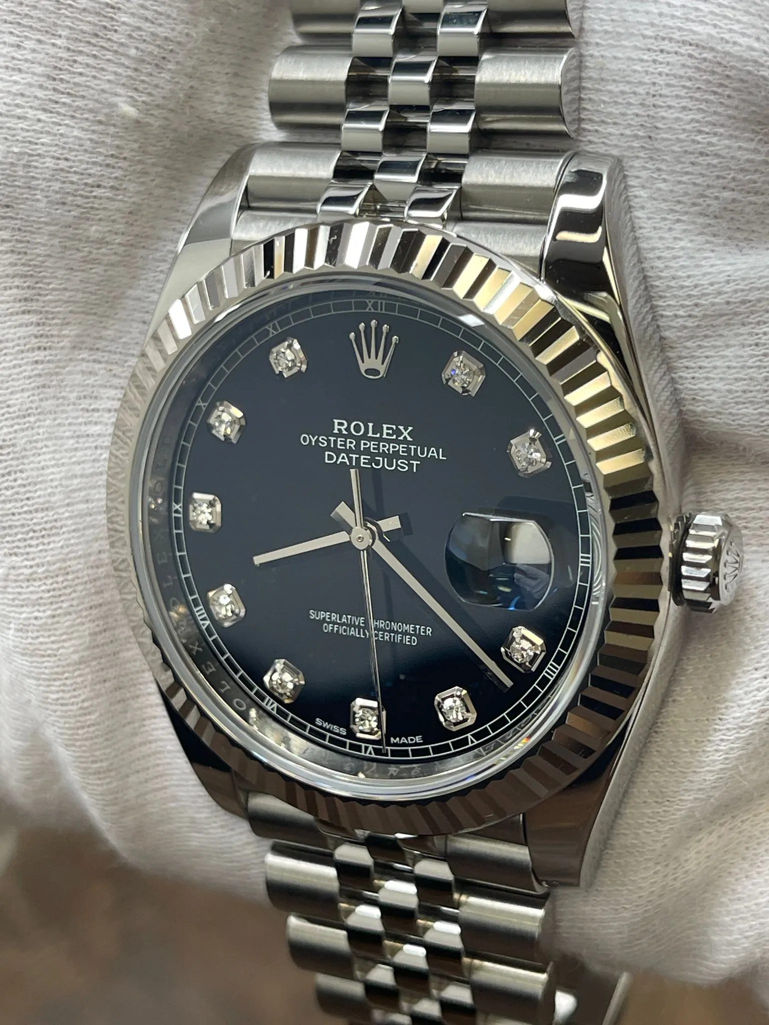 Rolex Datejust 41 126334 Black Diamond Dial Automatic Men's Watch