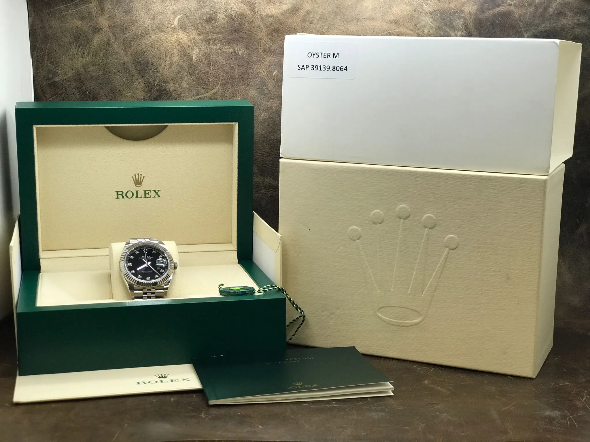 Rolex Datejust 41 126334 Black Diamond Dial Automatic Men's Watch