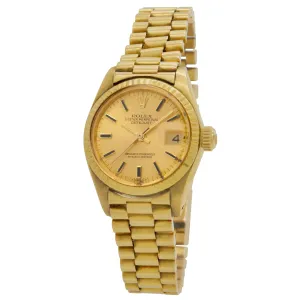 Rolex Datejust 6917 Champagne Dial Automatic Women's Watch
