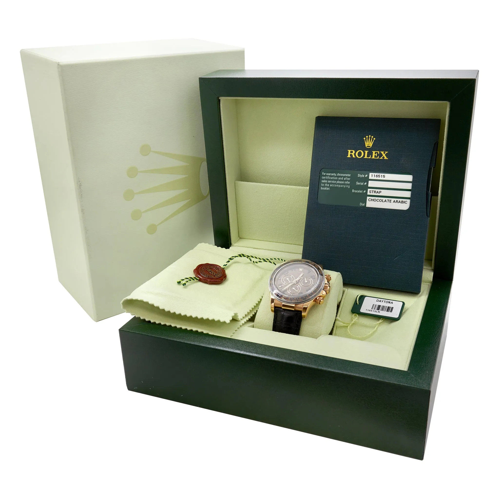 Rolex Daytona Rose Gold 116515 Chocolate Dial Automatic Men's Watch