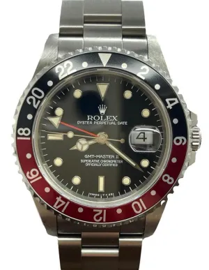 Rolex GMT Master II MINT Unpolished Coke 16710 Black Dial Automatic Men's Watch
