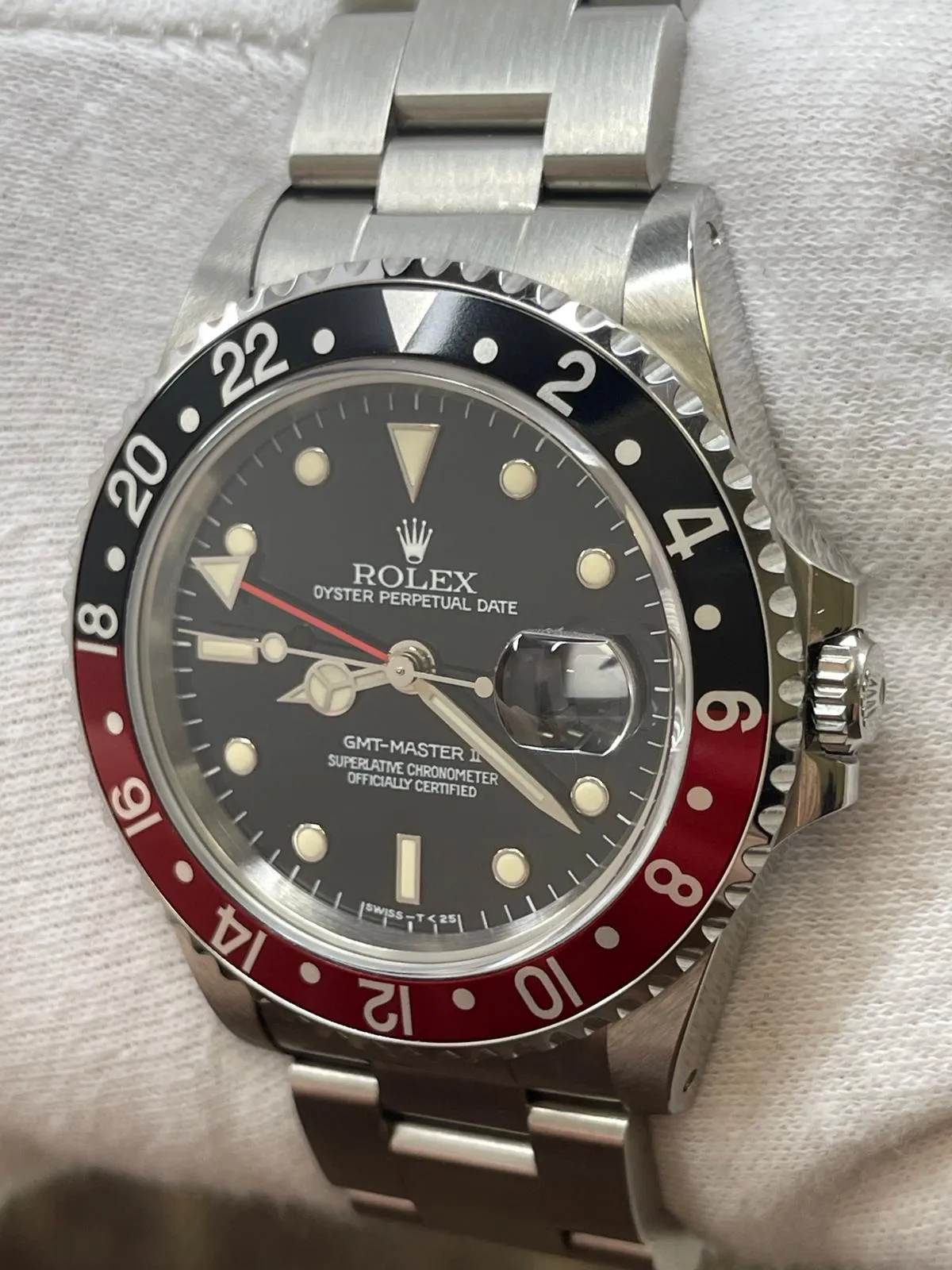 Rolex GMT Master II MINT Unpolished Coke 16710 Black Dial Automatic Men's Watch