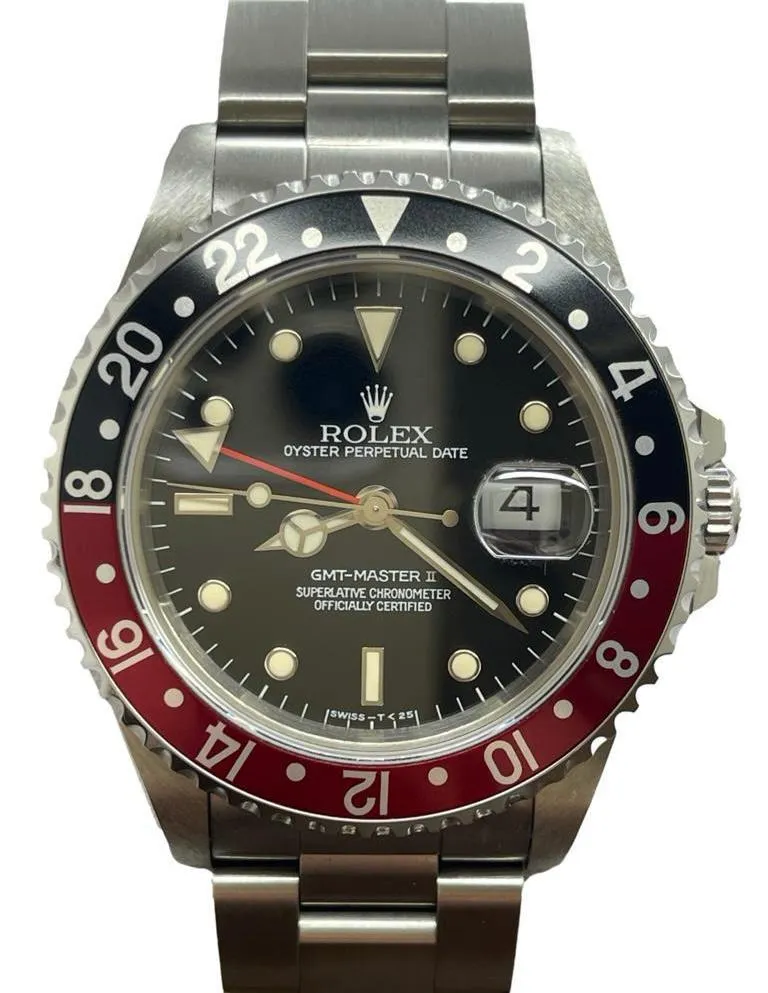 Rolex GMT Master II MINT Unpolished Coke 16710 Black Dial Automatic Men's Watch