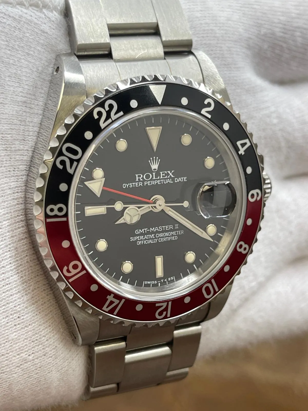 Rolex GMT Master II MINT Unpolished Coke 16710 Black Dial Automatic Men's Watch