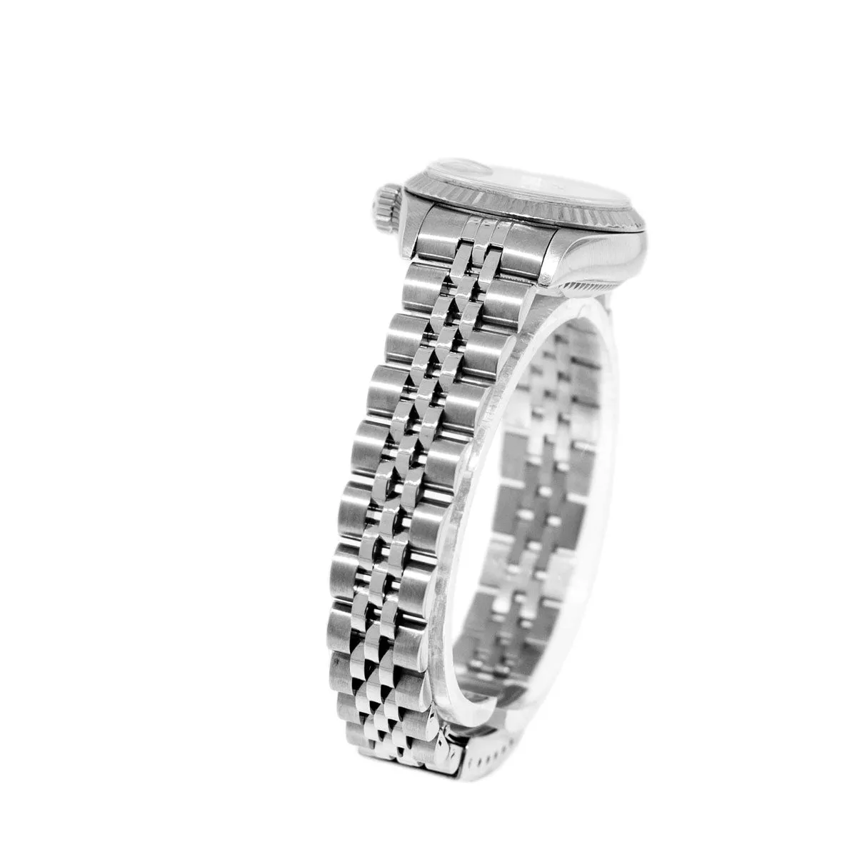 Rolex Lady-Datejust 26mm Stainless Steel Mother of Pearl Arabic Dial Fluted Bezel 79174
