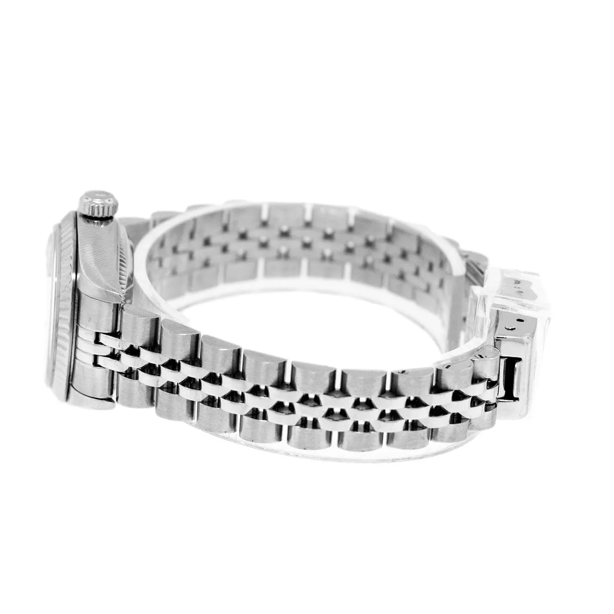 Rolex Lady-Datejust 26mm Stainless Steel Mother of Pearl Arabic Dial Fluted Bezel 79174