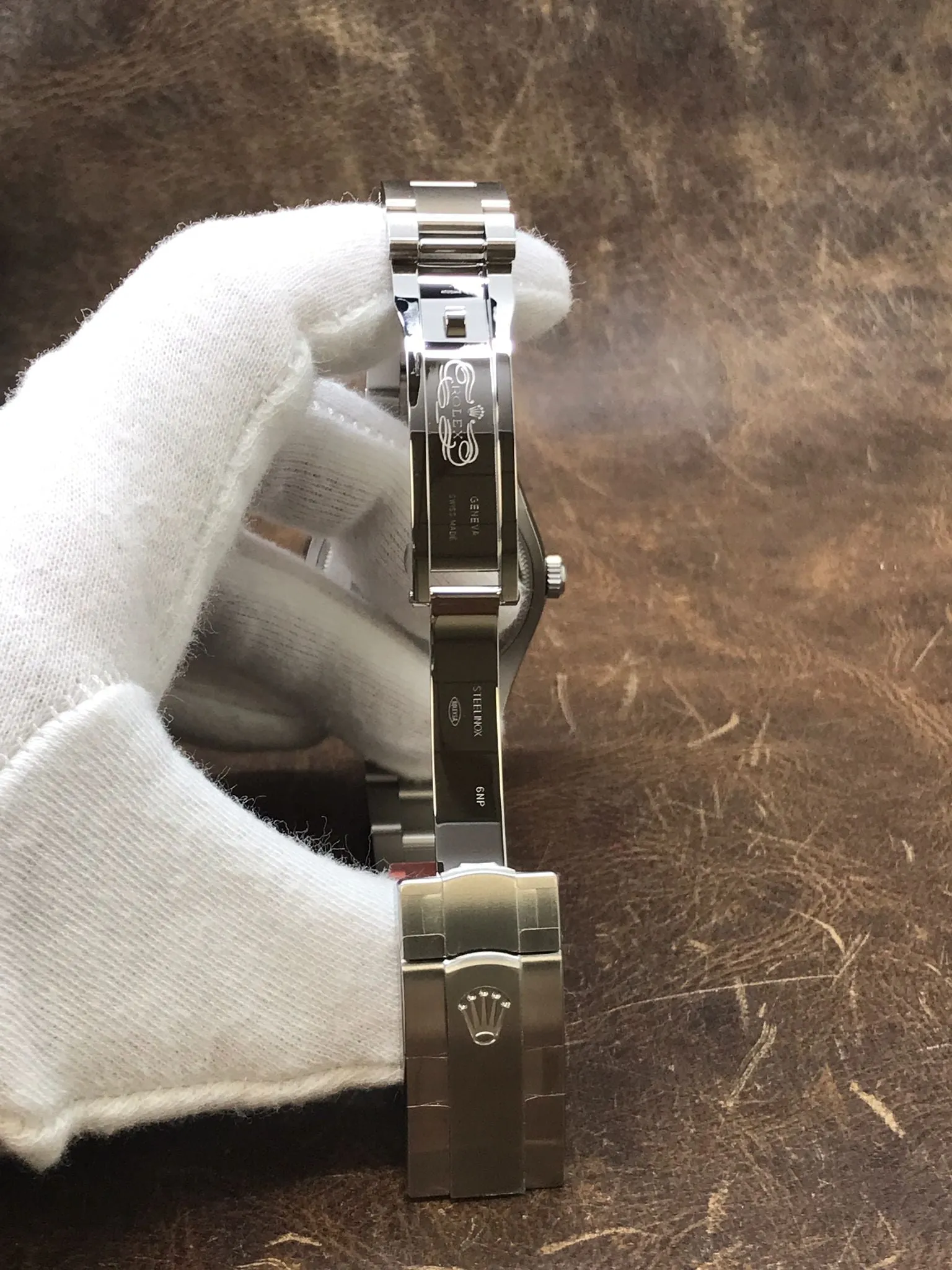 Rolex Oyster Perpetual 31mm Midsize 177200 White with Blue & Silver Roman  Dial Automatic Women's Watch