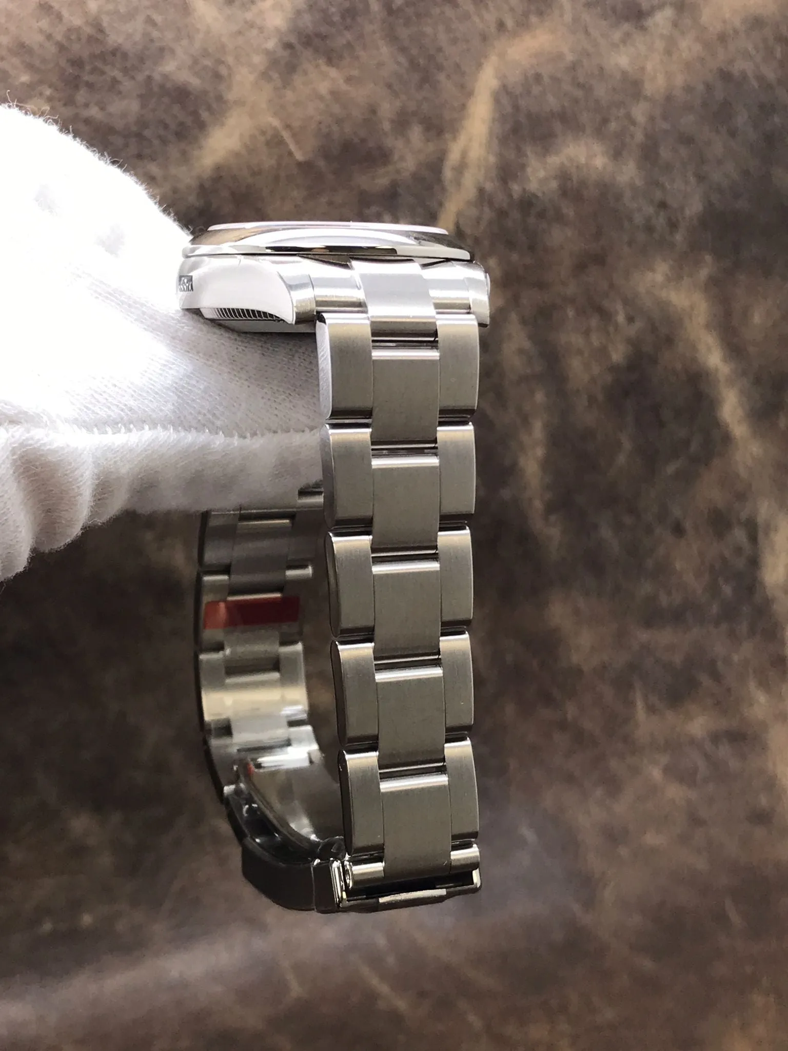 Rolex Oyster Perpetual 31mm Midsize 177200 White with Blue & Silver Roman  Dial Automatic Women's Watch