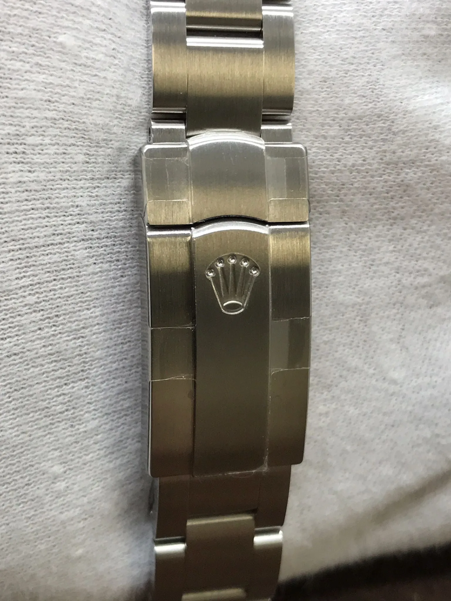 Rolex Oyster Perpetual 31mm Midsize 177200 White with Blue & Silver Roman  Dial Automatic Women's Watch