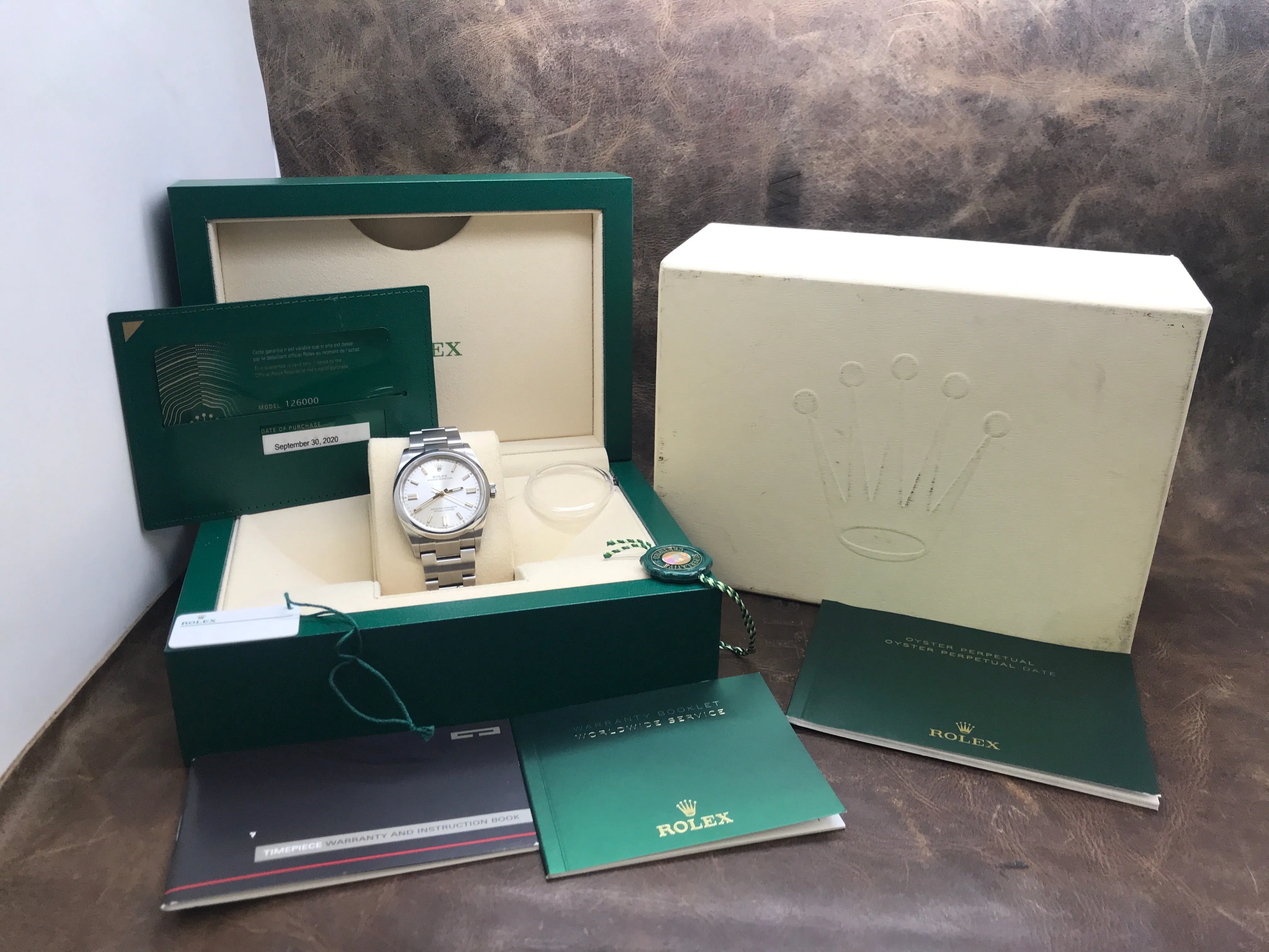 Rolex Oyster Perpetual 36mm 126000 Silver Dial Automatic Watch