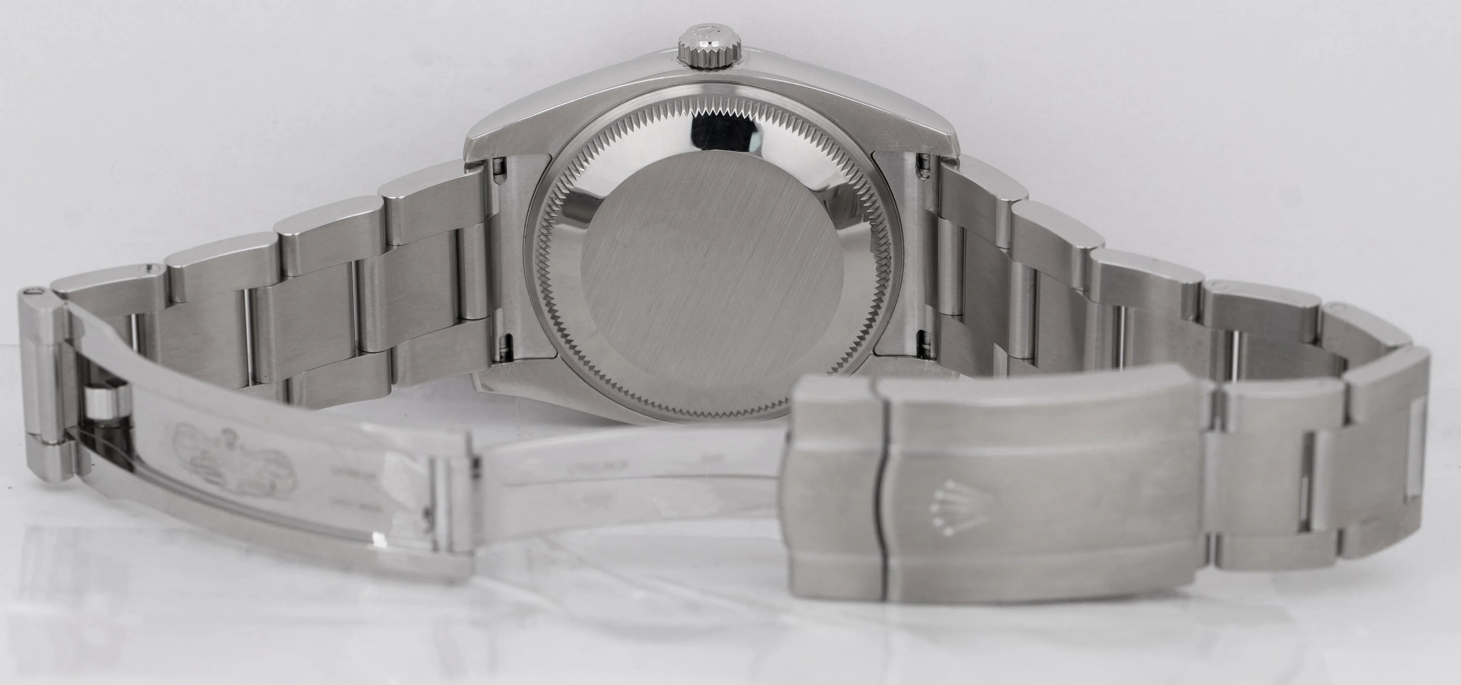 Rolex Oyster Perpetual White Grape Stainless Steel 34mm Automatic Watch 114200