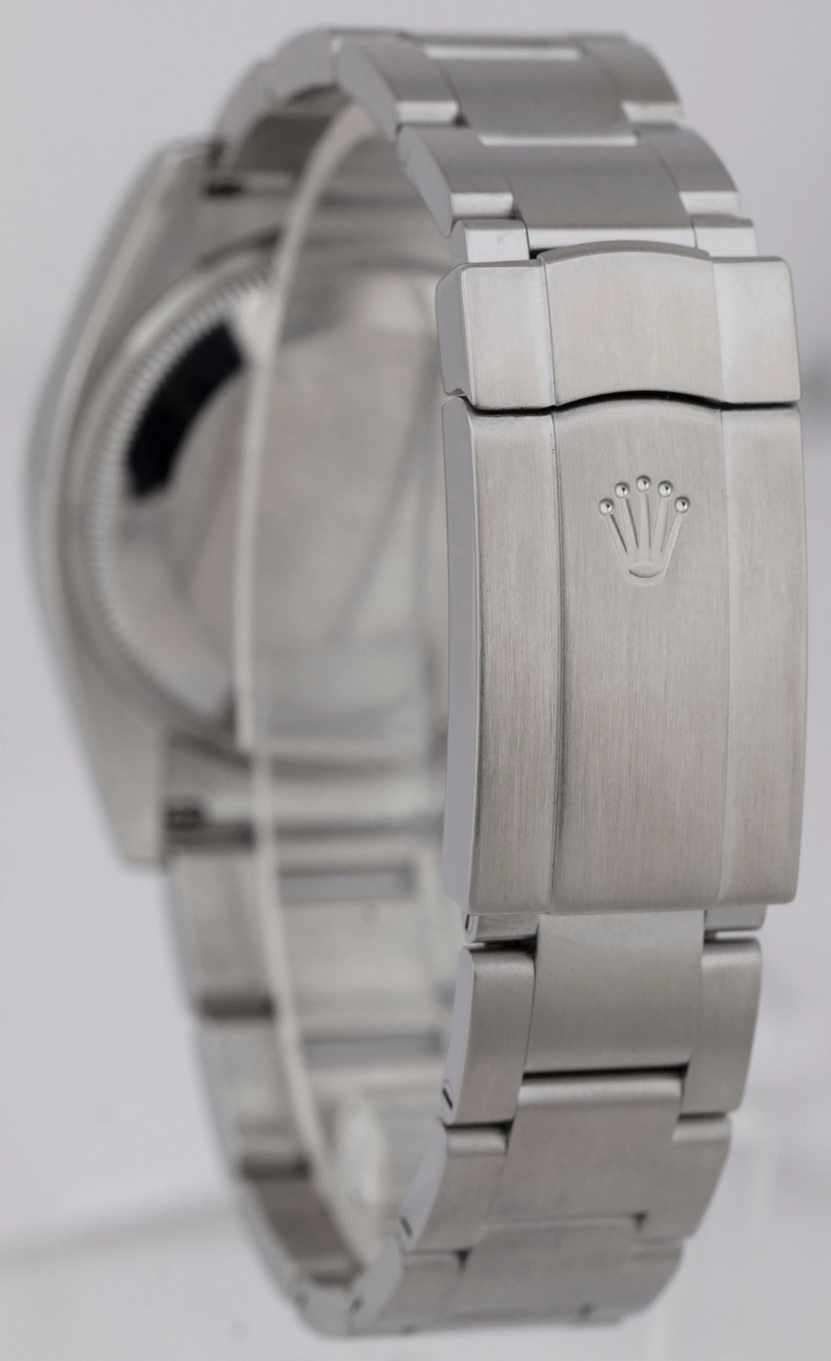 Rolex Oyster Perpetual White Grape Stainless Steel 34mm Automatic Watch 114200