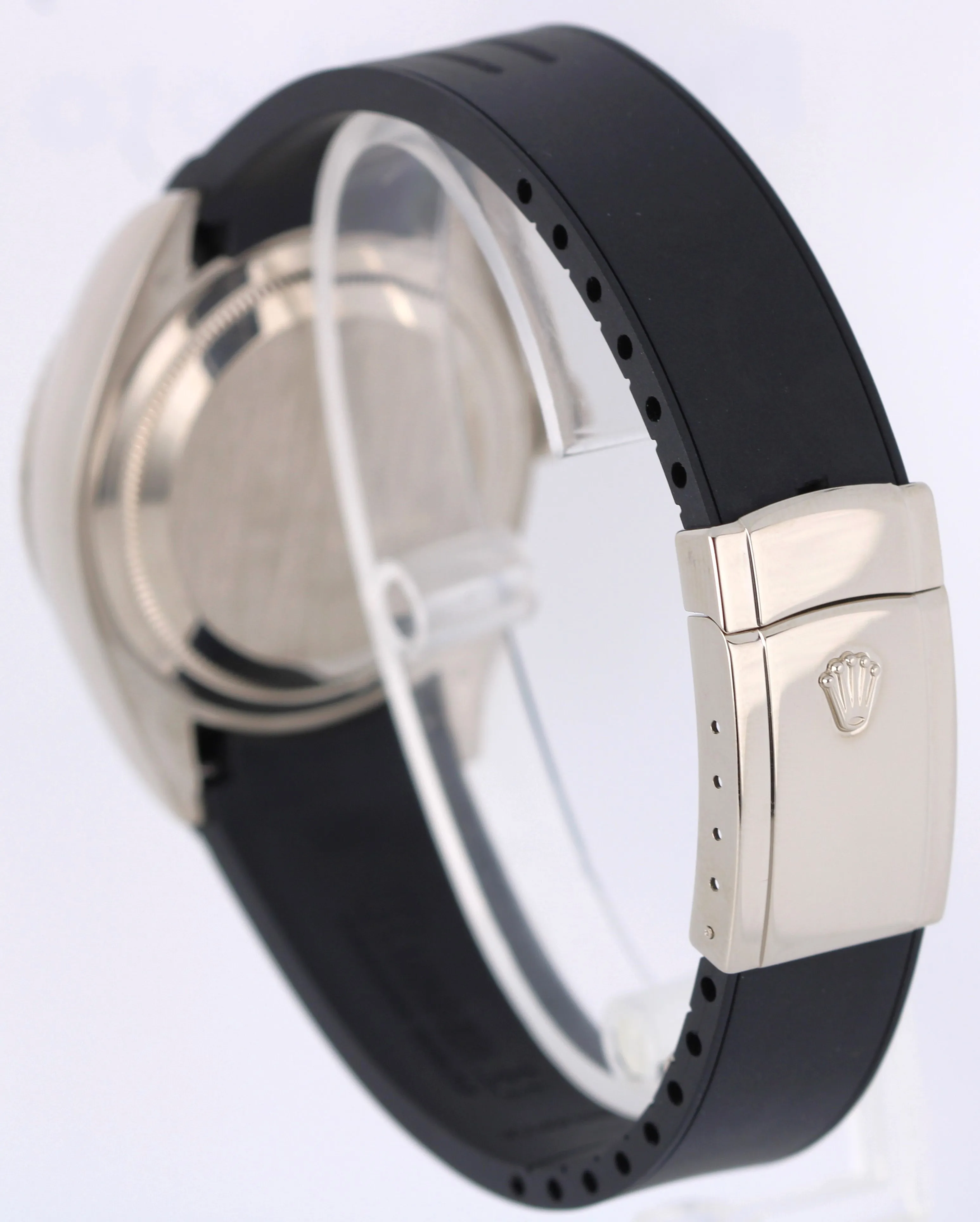 Rolex Sky-Dweller 18K White Gold BLACK ARABIC 42mm 326139 Rubber Watch