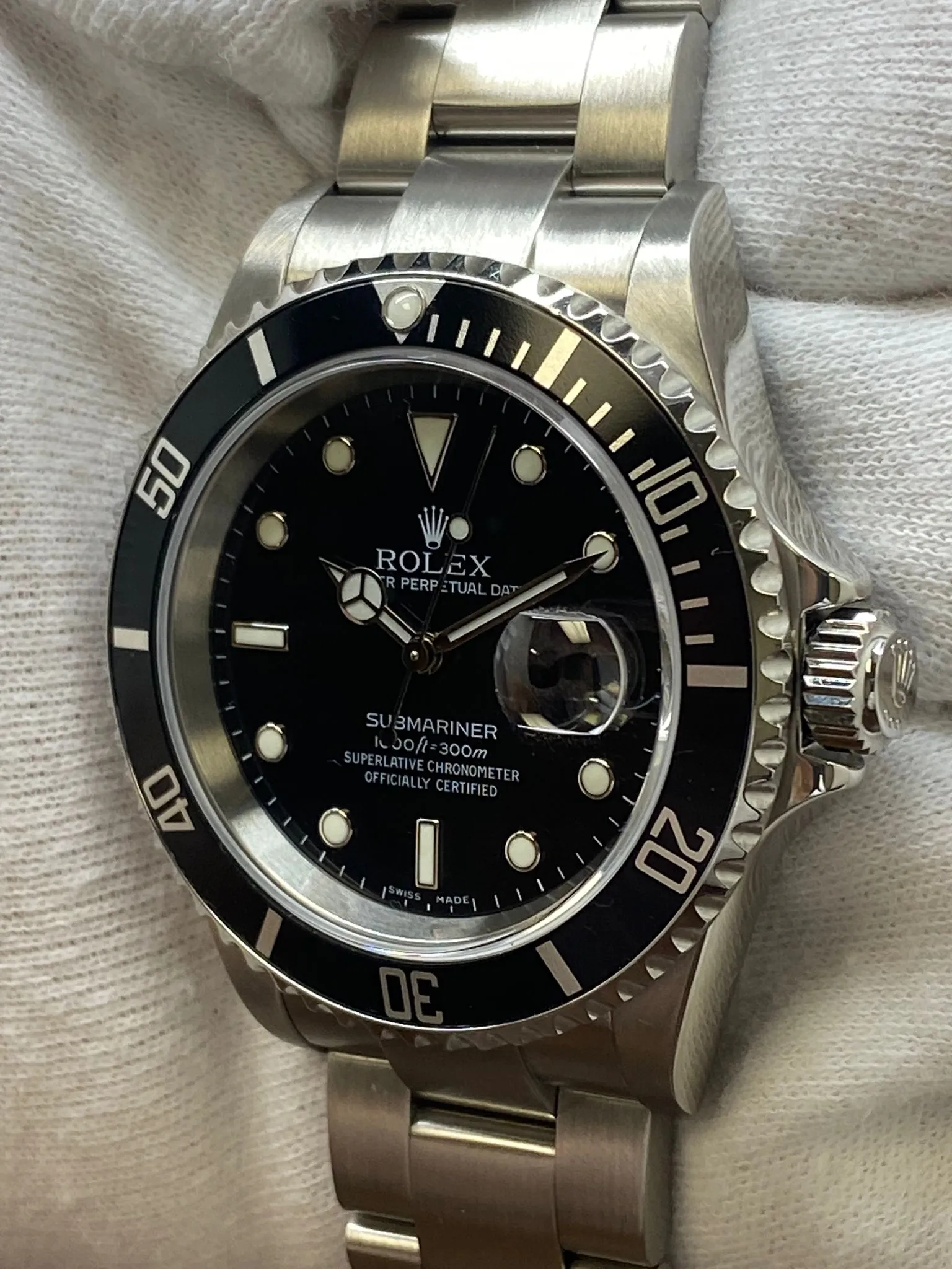 Rolex Submariner Date 16610 SEL Black Dial Automatic Men's Watch