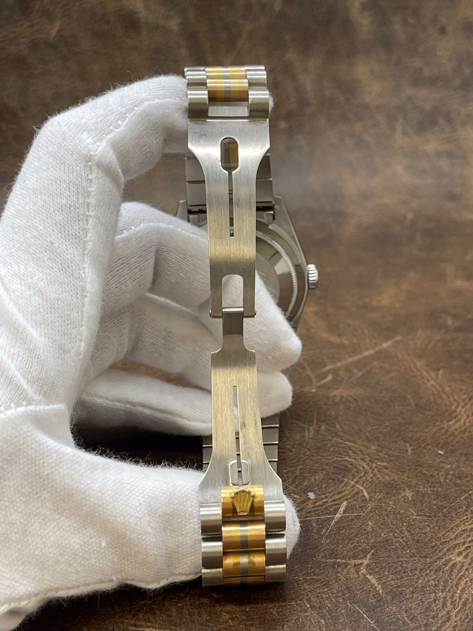 Rolex Tridor President Day Date 36mm 18239B Champ Diamond Dial Automatic Watch