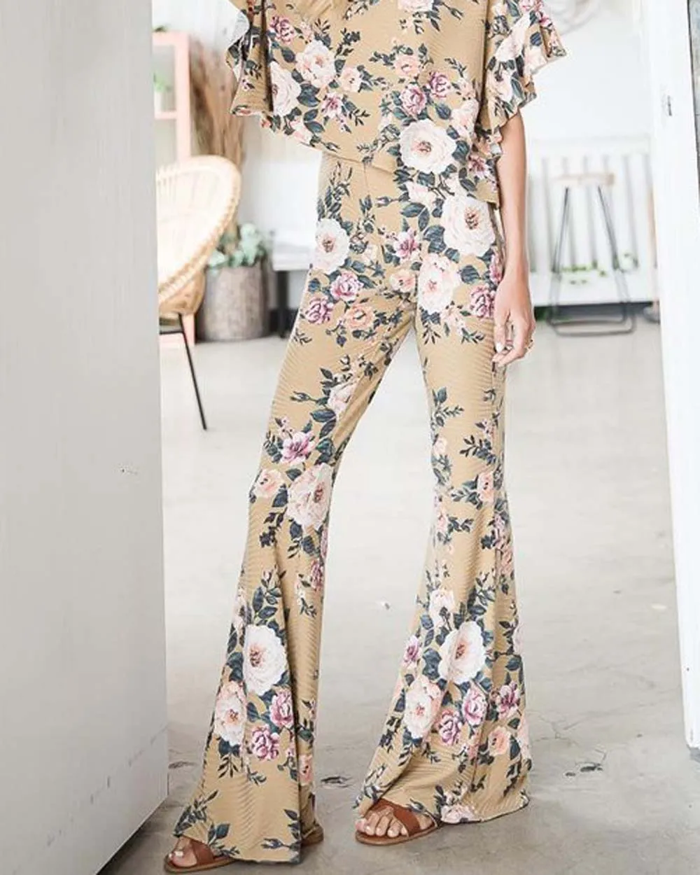 Rose Festival Flare Pants