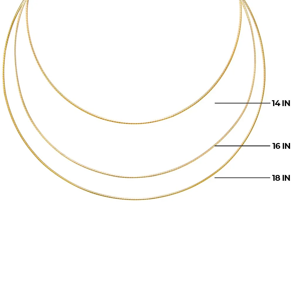 Round Omega Chain Necklace 14K