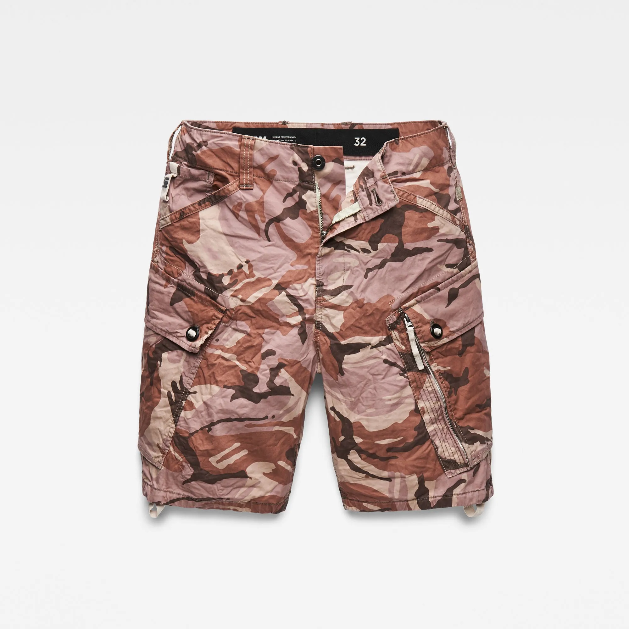 Roxic Camo  soft taupe/chocolate berry straight cut