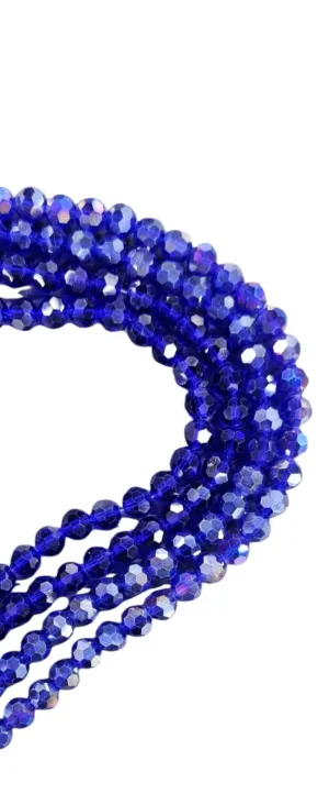 Royal Blue AB/Full String Crystal Glass Bead