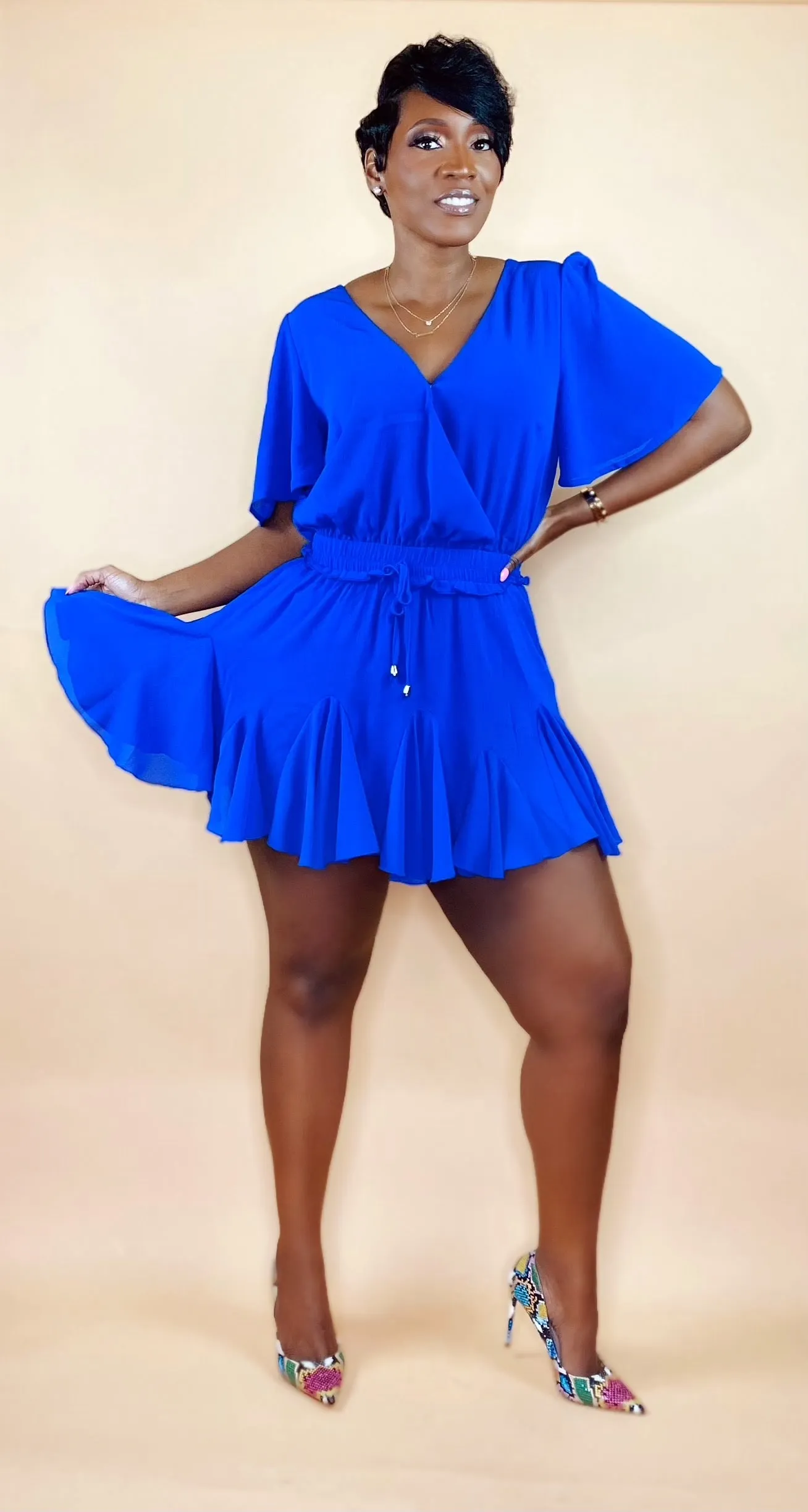 ROYAL BLUE ROMPER