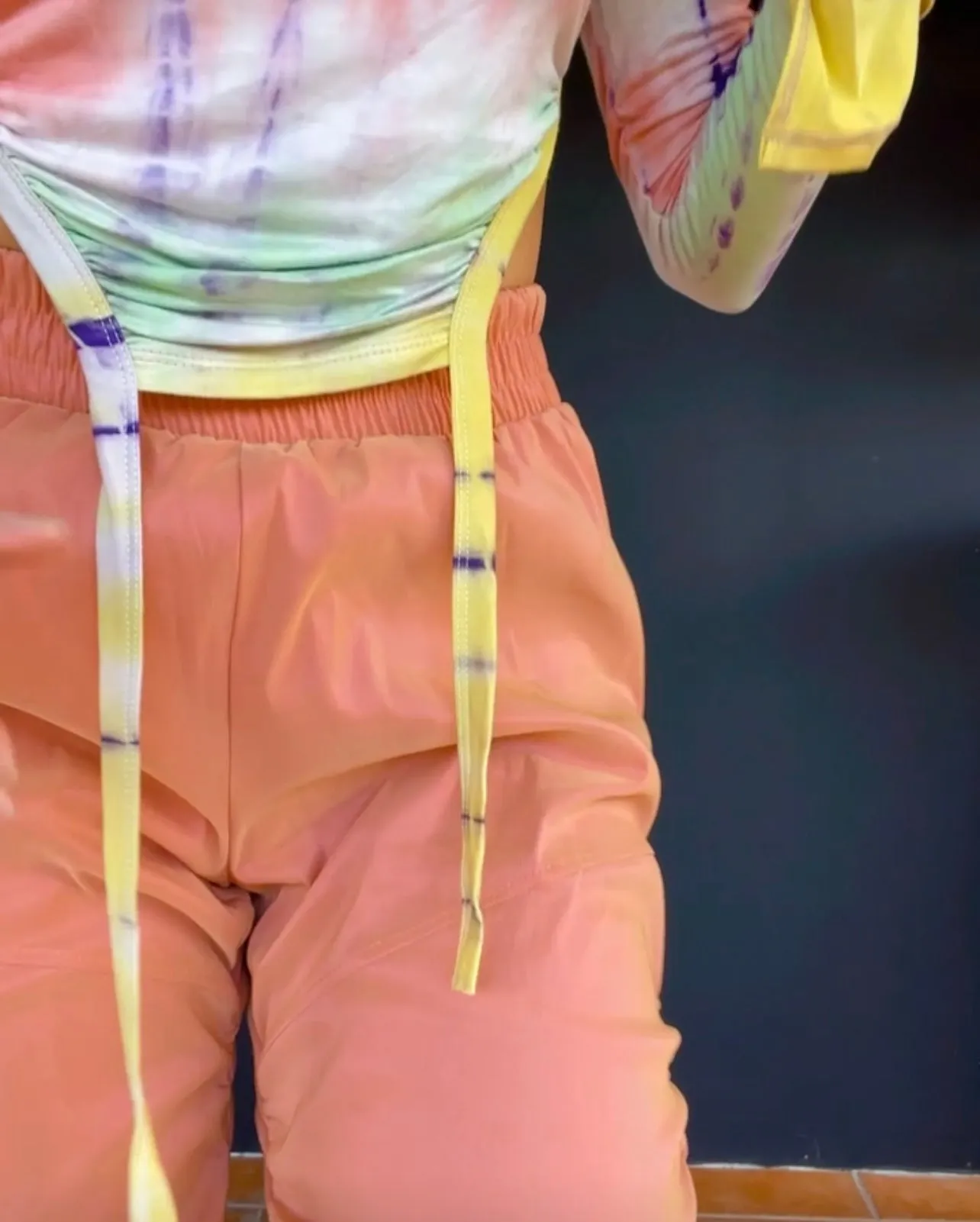 Salmon Rushed Pants