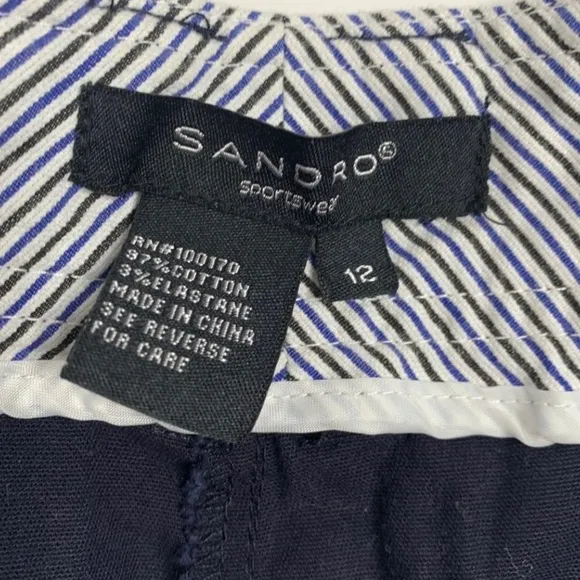 Sandro Sportswear Women’s Navy Blue Long Length Cargo Shorts