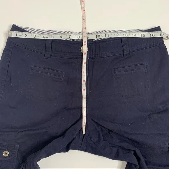 Sandro Sportswear Women’s Navy Blue Long Length Cargo Shorts