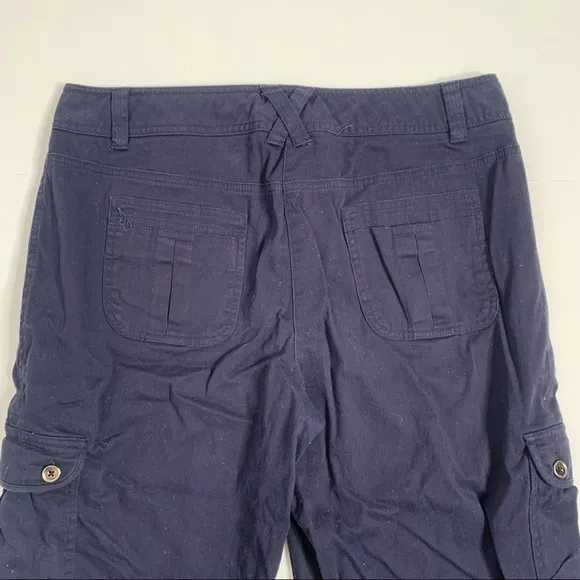 Sandro Sportswear Women’s Navy Blue Long Length Cargo Shorts