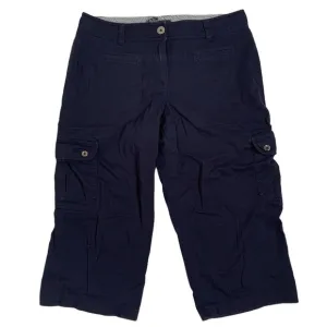 Sandro Sportswear Women’s Navy Blue Long Length Cargo Shorts