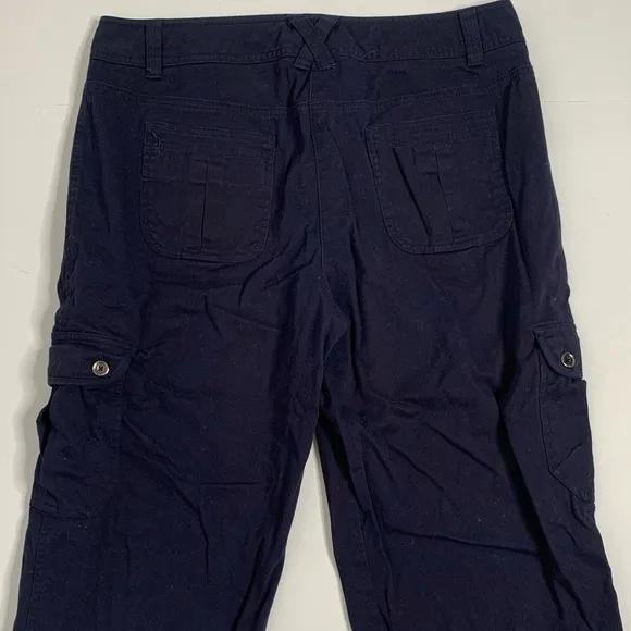 Sandro Sportswear Women’s Navy Blue Long Length Cargo Shorts