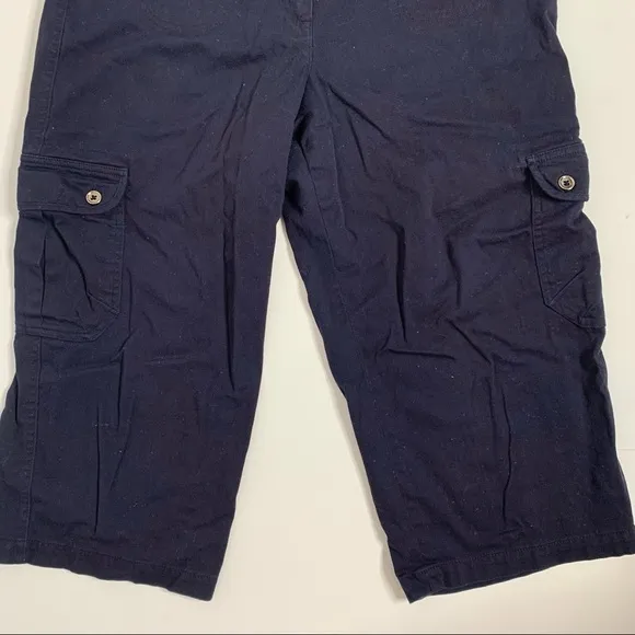Sandro Sportswear Women’s Navy Blue Long Length Cargo Shorts