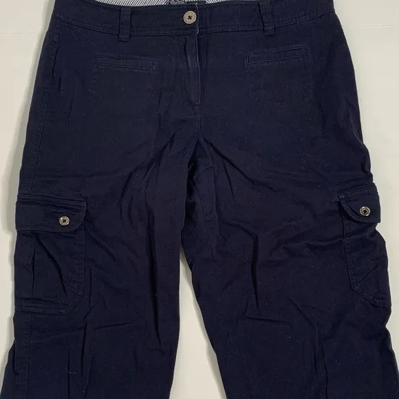 Sandro Sportswear Women’s Navy Blue Long Length Cargo Shorts