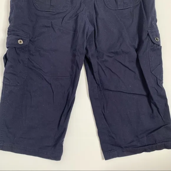 Sandro Sportswear Women’s Navy Blue Long Length Cargo Shorts
