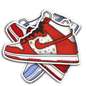 SB Dunk High "Supreme Orange" Sneaker Sticker