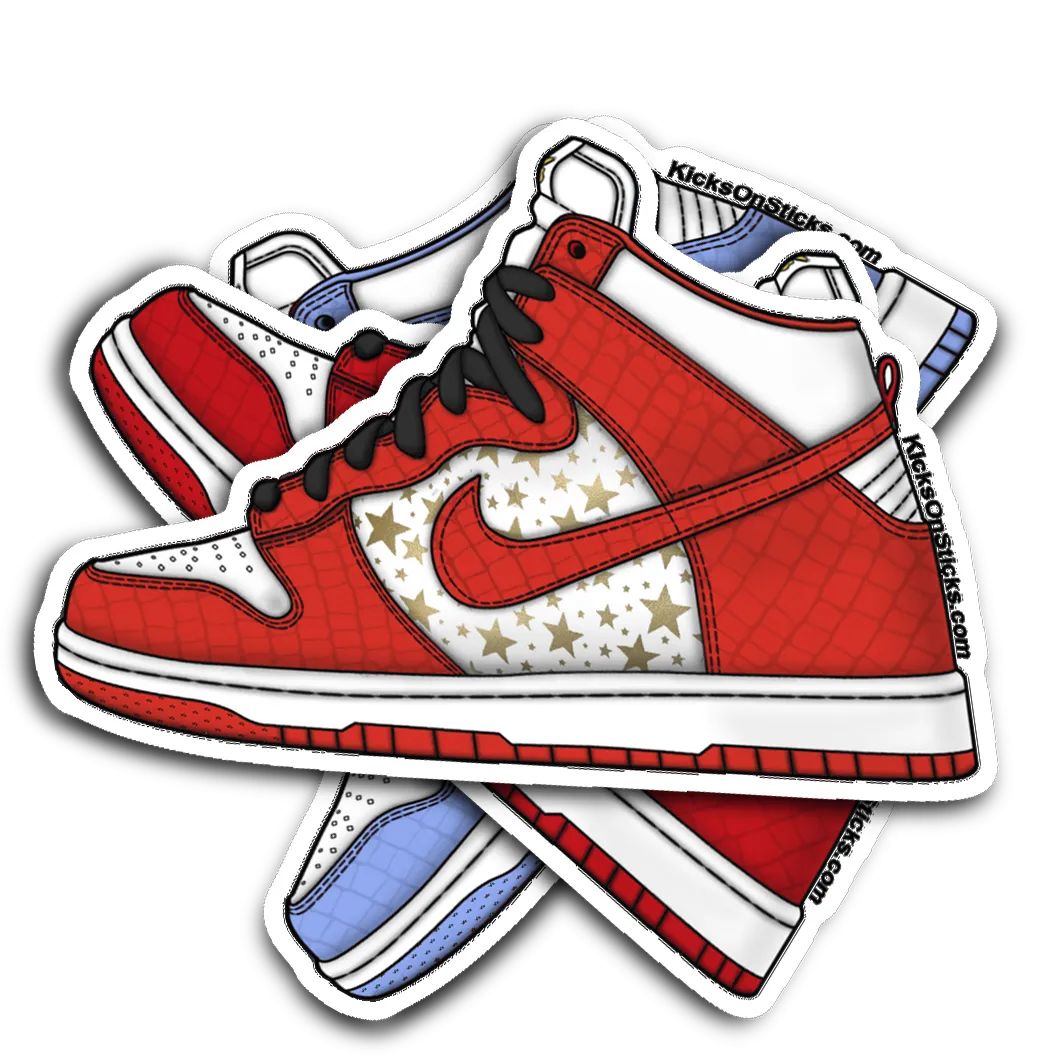 SB Dunk High "Supreme Orange" Sneaker Sticker