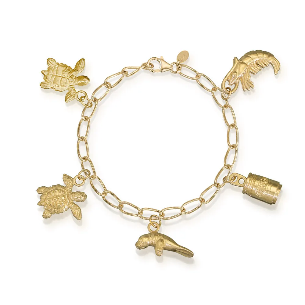 Sea Turtle Charm in Gold